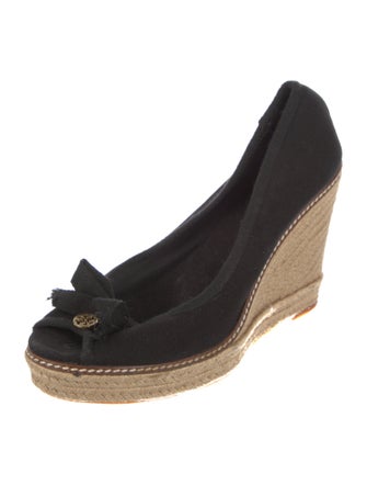 Tory Burch Canvas Bow Accents Pumps