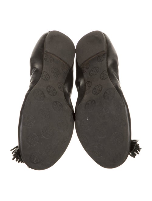 Tory Burch Leather Whipstitch Trim Ballet Flats