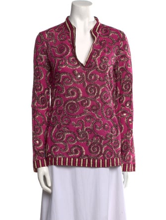 Tory Burch Printed V-Neck Tunic