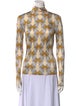Tory Burch Printed Turtleneck Top