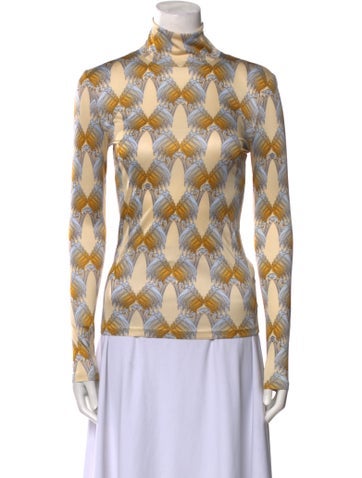 Tory Burch Tops Printed Turtleneck Top S
