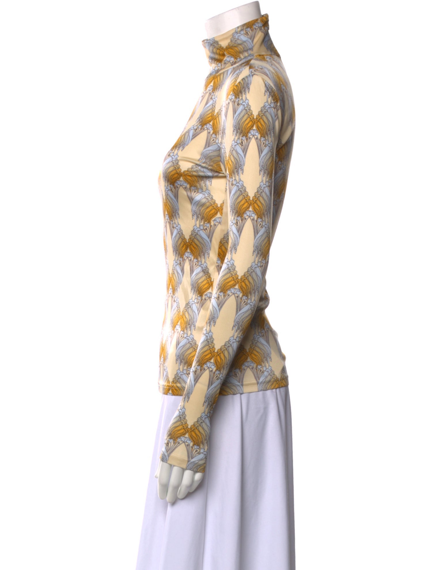 Tory Burch Printed Turtleneck Top