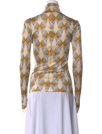 Tory Burch Printed Turtleneck Top