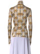 Tory Burch Printed Turtleneck Top