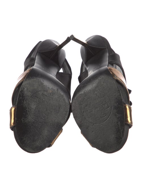 Tory Burch Satin Animal Print Slingback Sandals