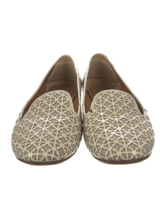 Tory Burch Canvas Animal Print Loafers
