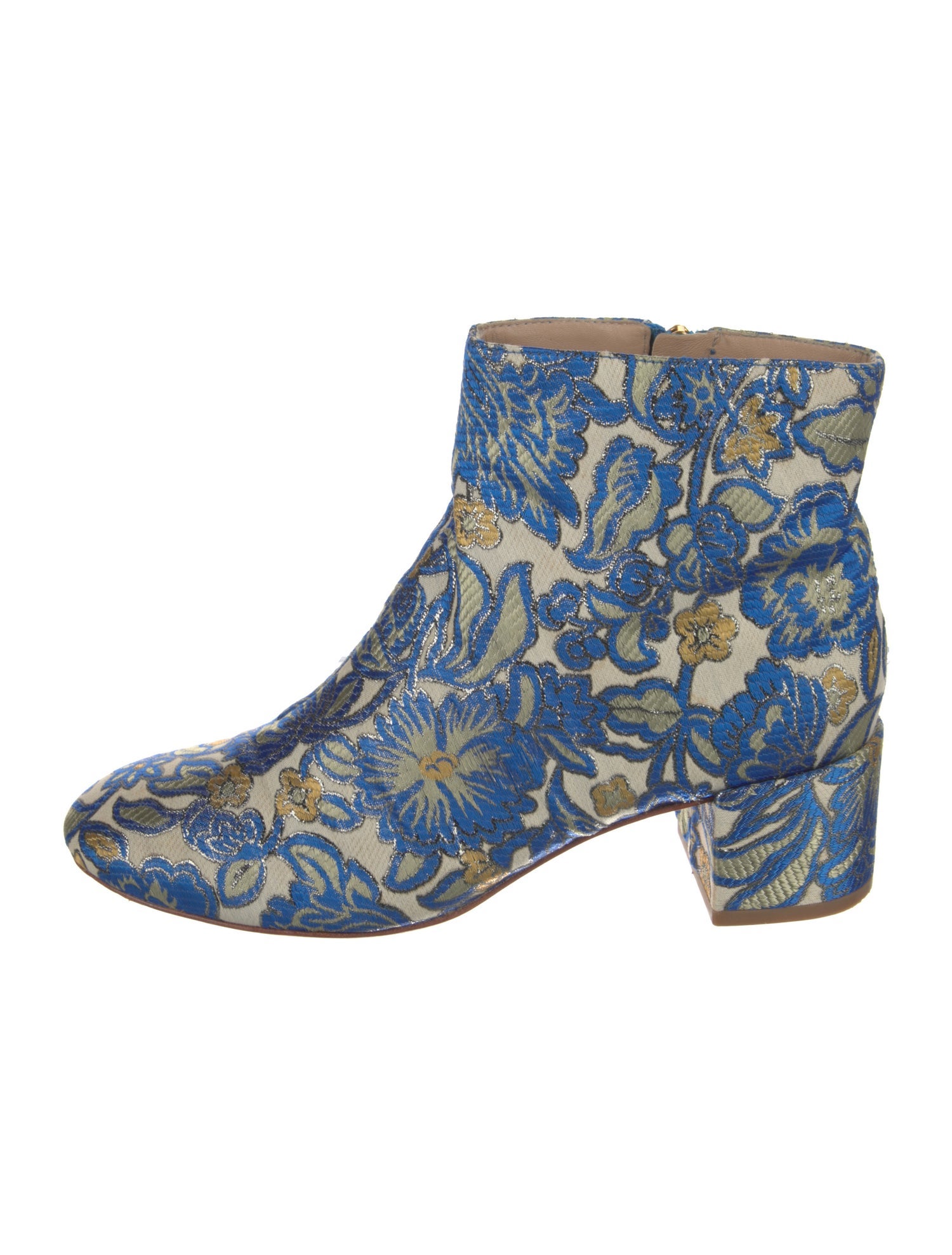 Tory Burch Printed Embroidered Accent Boots
