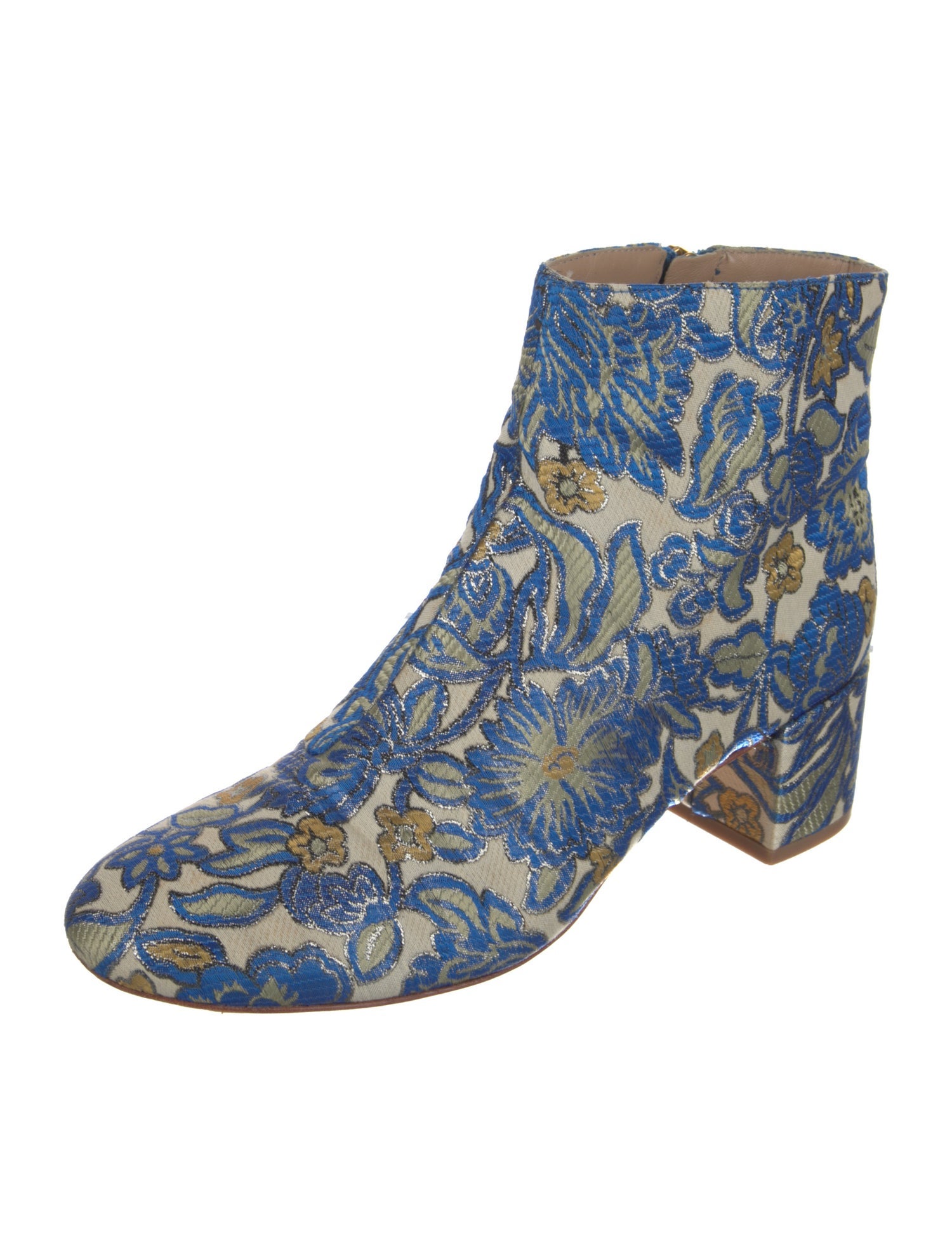 Tory Burch Printed Embroidered Accent Boots