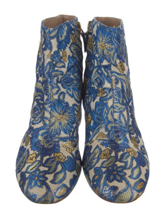 Tory Burch Printed Embroidered Accent Boots