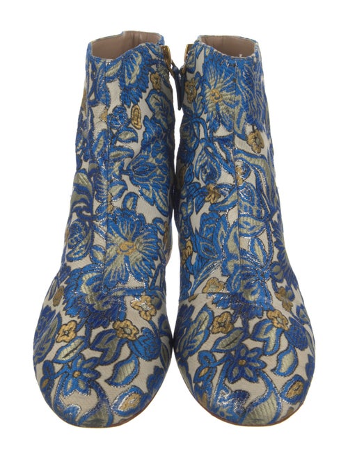 Tory Burch Printed Embroidered Accent Boots