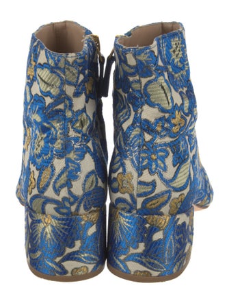 Tory Burch Printed Embroidered Accent Boots