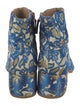 Tory Burch Printed Embroidered Accent Boots