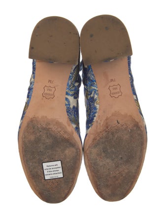 Tory Burch Printed Embroidered Accent Boots