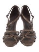 Tory Burch Embossed Leather Animal Print Slingback Sandals