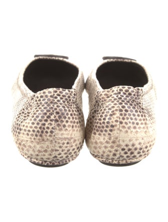 Tory Burch Leather Animal Print Ballet Flats