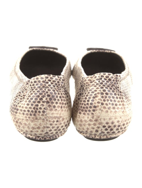 Tory Burch Leather Animal Print Ballet Flats