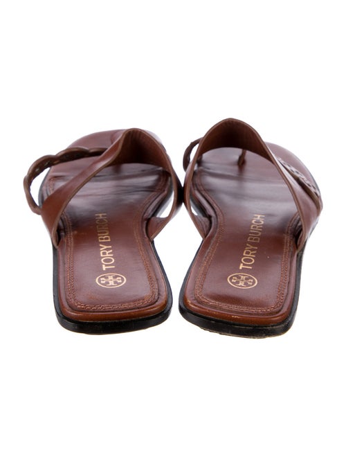 Tory Burch Leather Cutout Accent Slides