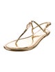 Tory Burch Patent Leather Printed T-Strap Sandals