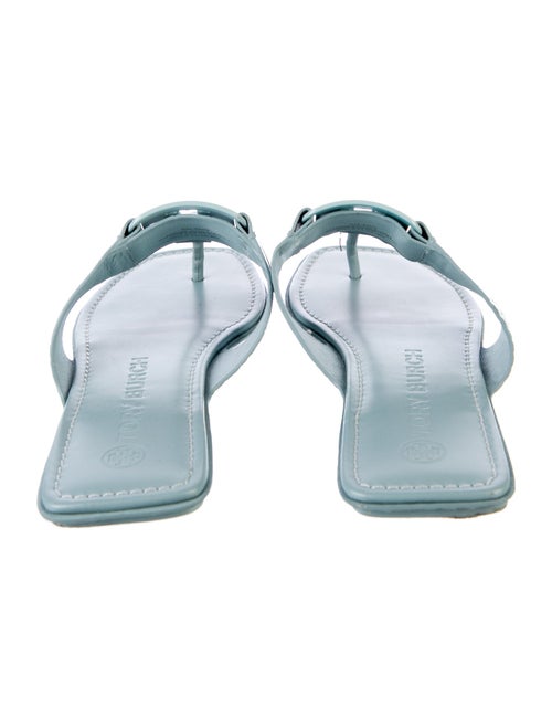 Tory Burch Embossed Leather Flip Flops