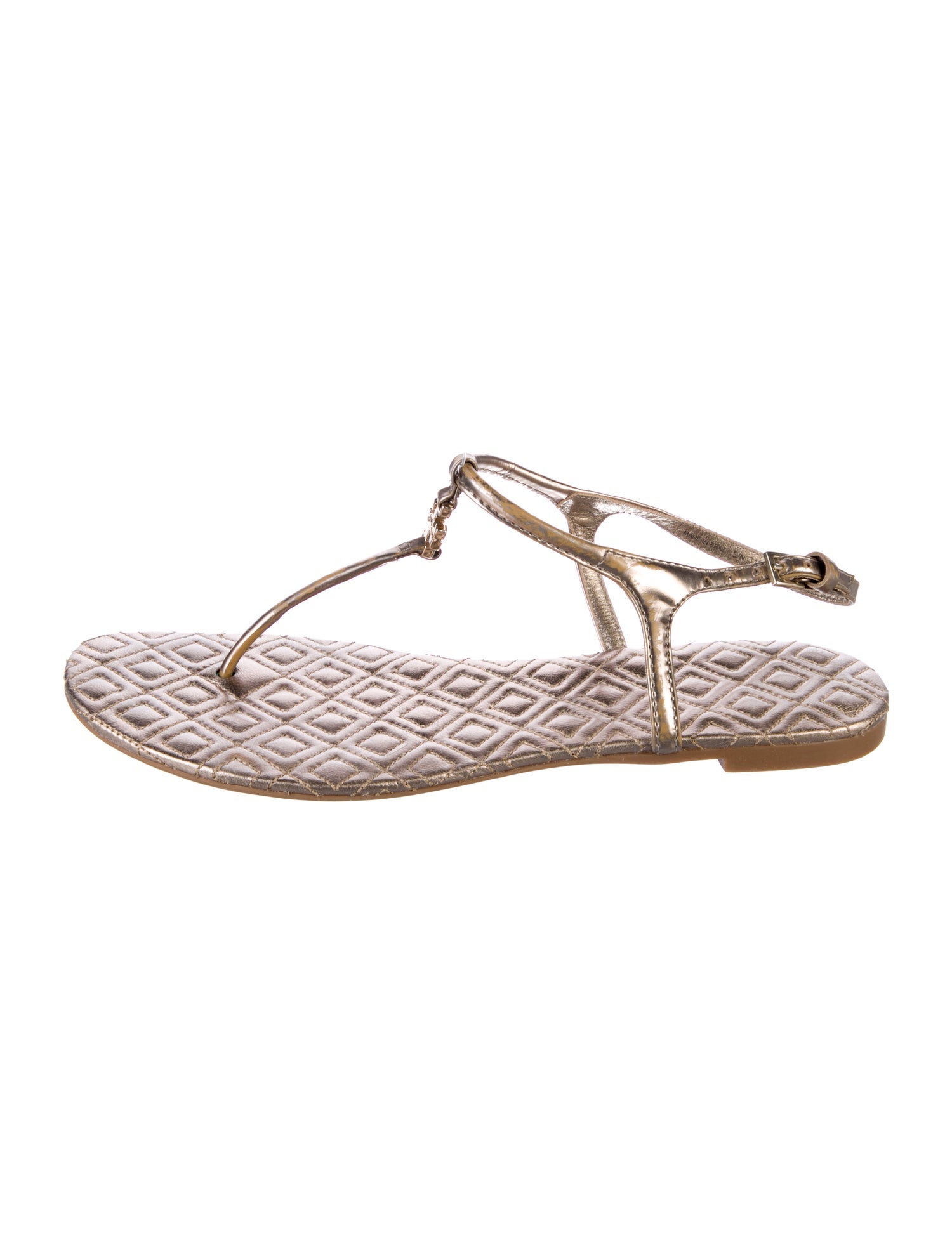 Tory Burch Leather T-Strap Sandals