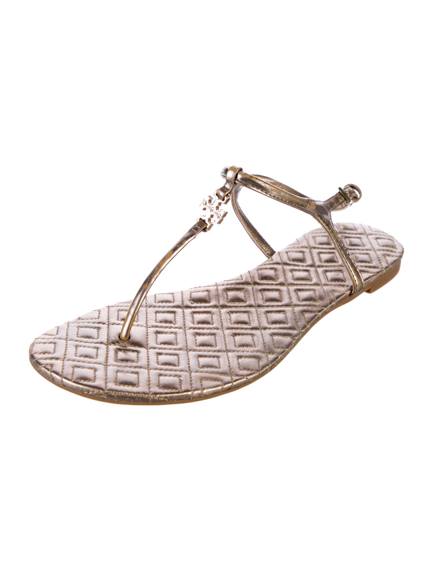 Tory Burch Leather T-Strap Sandals