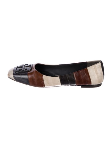 Tory Burch Flats Leather Colorblock Pattern Ballet US 8 |