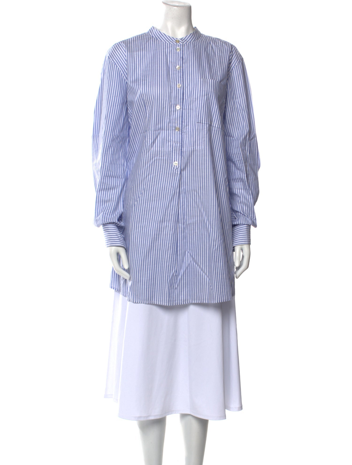 Tory Burch Striped Mock Neck Tunic