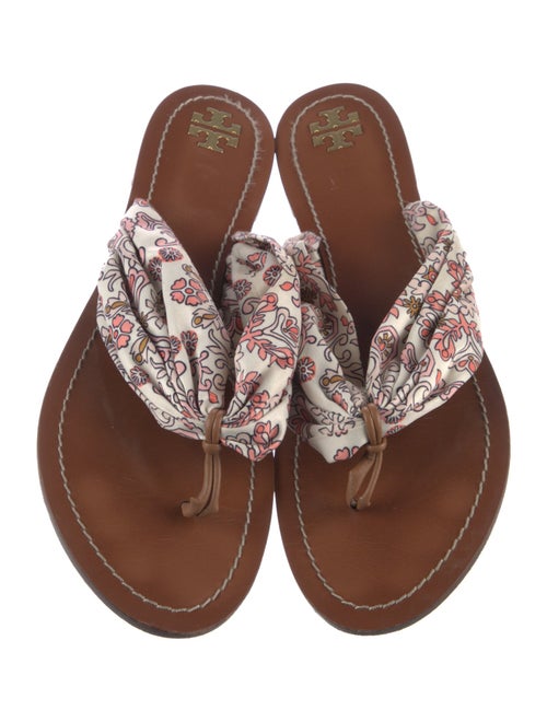 Tory Burch Leather Printed Slides