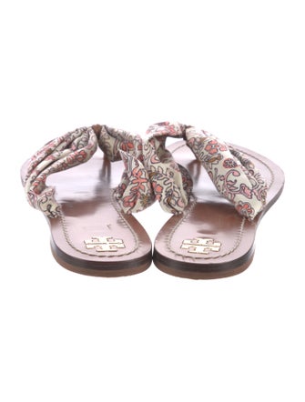 Tory Burch Leather Printed Slides