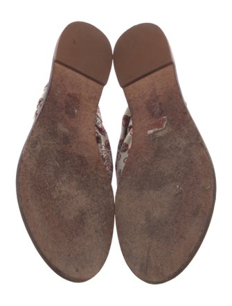 Tory Burch Leather Printed Slides