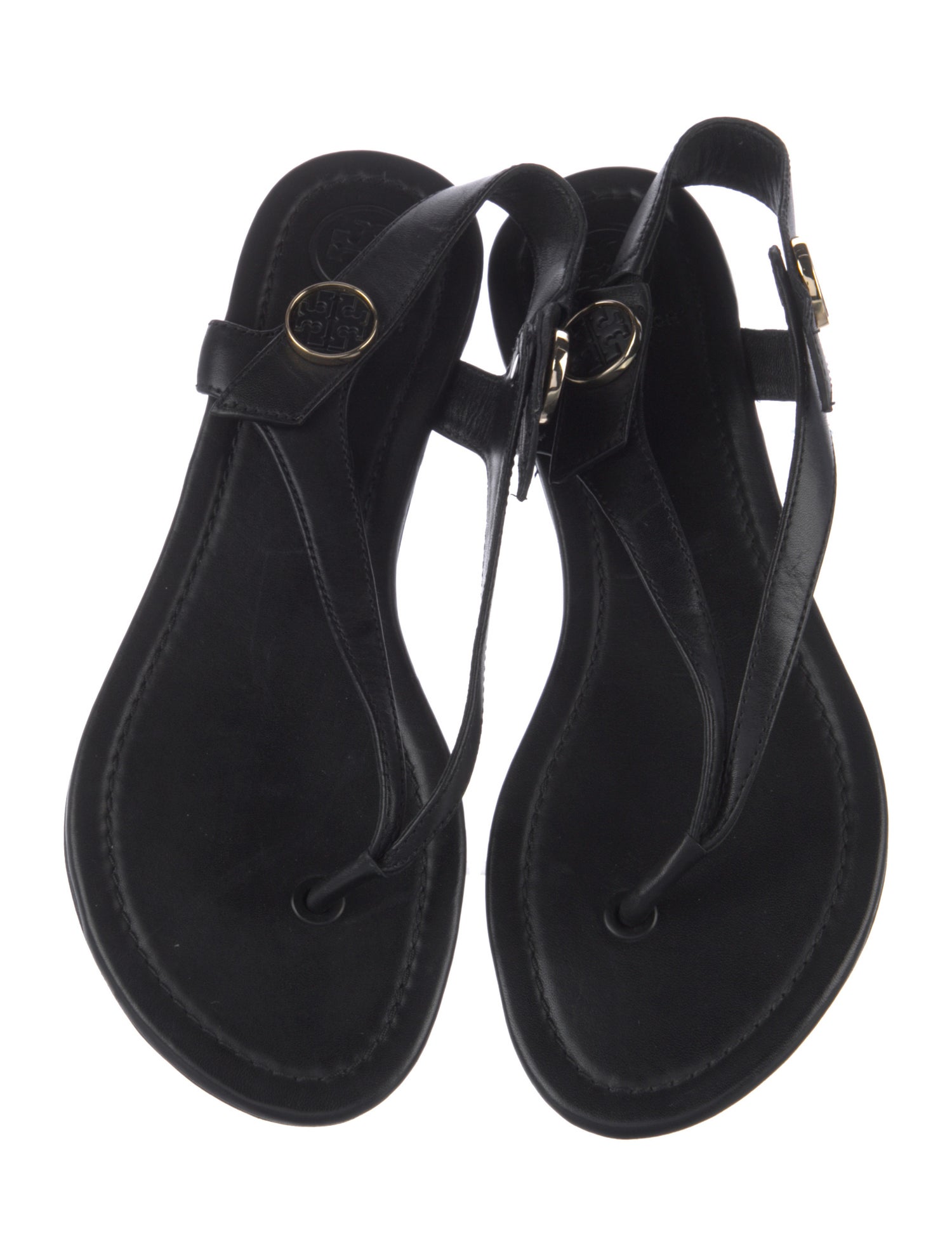 Tory Burch Leather T-Strap Sandals