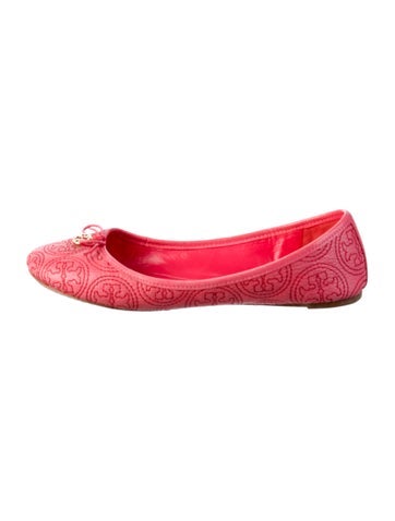 Tory Burch Flats Leather Bow Accents Ballet US 8 |