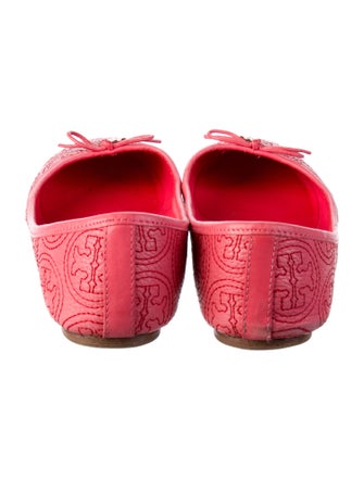 Tory Burch Leather Bow Accents Ballet Flats