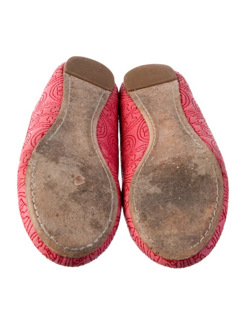 Tory Burch Leather Bow Accents Ballet Flats