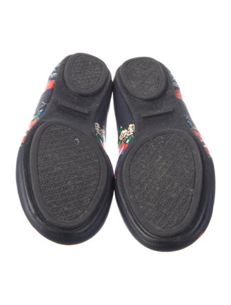 Tory Burch Leather Floral Print Ballet Flats