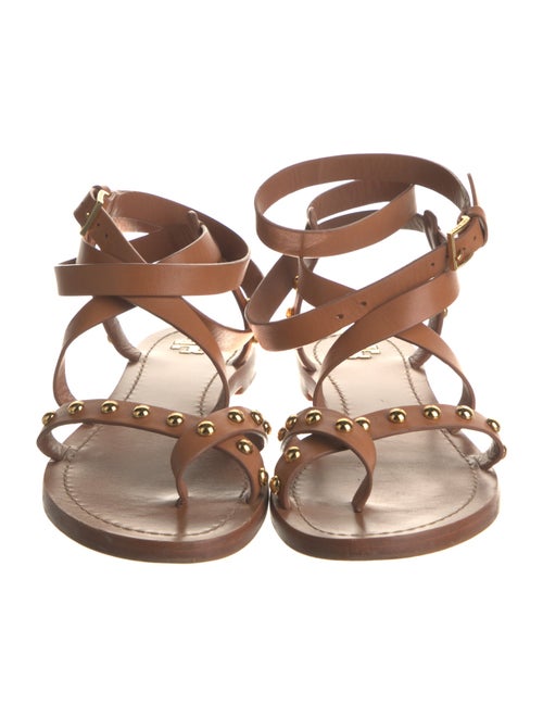 Tory Burch Leather Studded Accents Gladiator Sandals