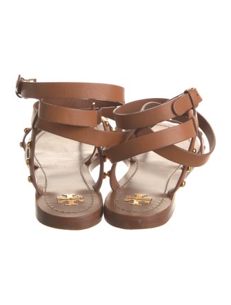 Tory Burch Leather Studded Accents Gladiator Sandals
