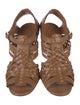 Tory Burch Leather Braided Accents Gladiator Sandals