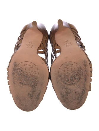 Tory Burch Leather Braided Accents Gladiator Sandals