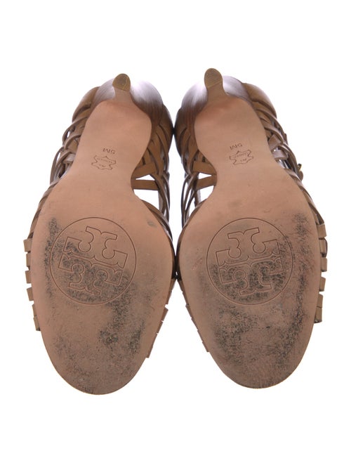 Tory Burch Leather Braided Accents Gladiator Sandals