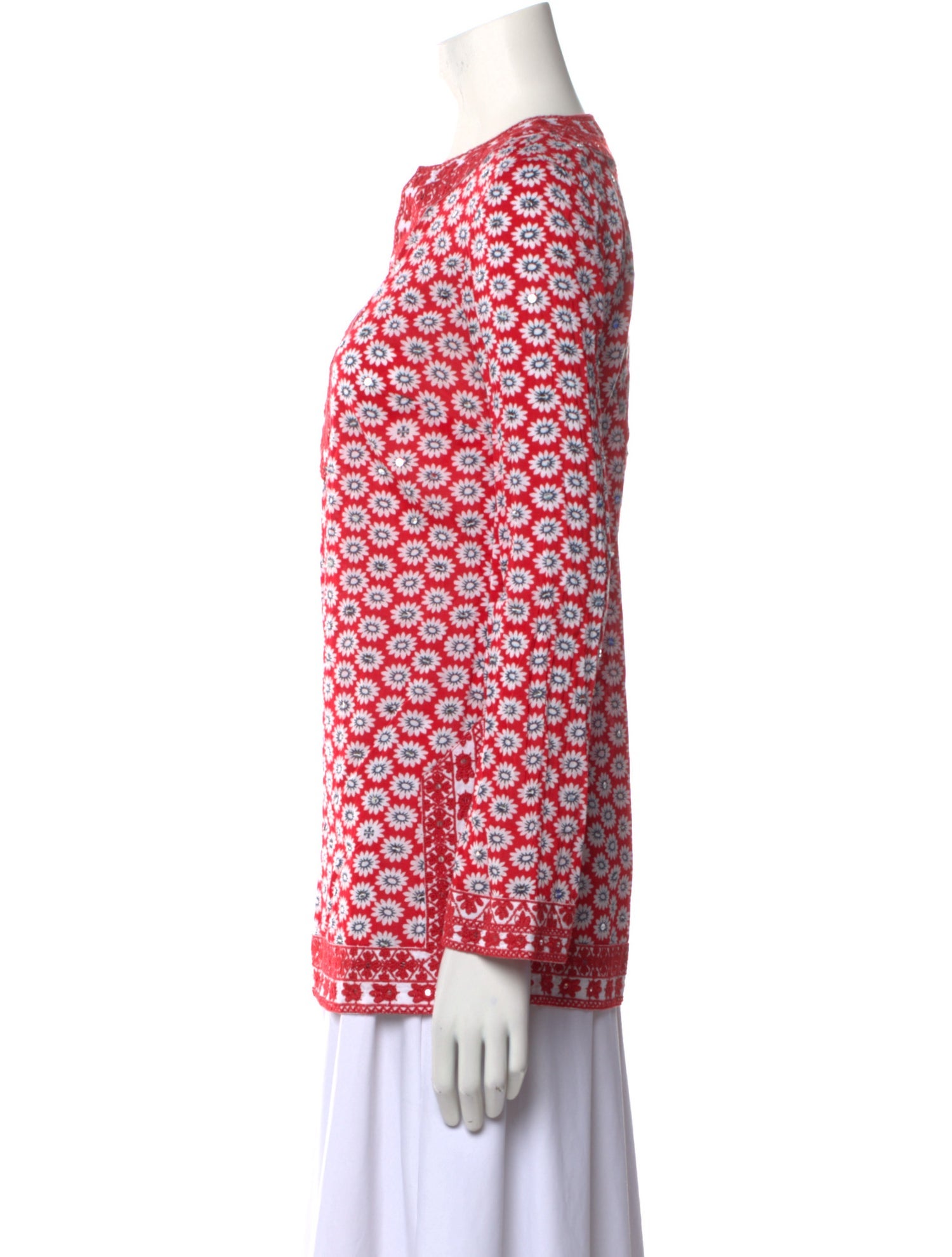 Tory Burch Printed V-Neck Tunic