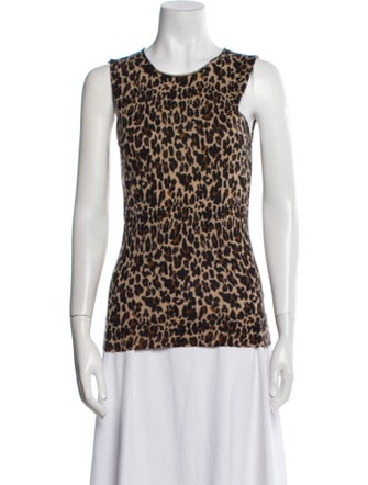 Tory Burch Wool Animal Print Top