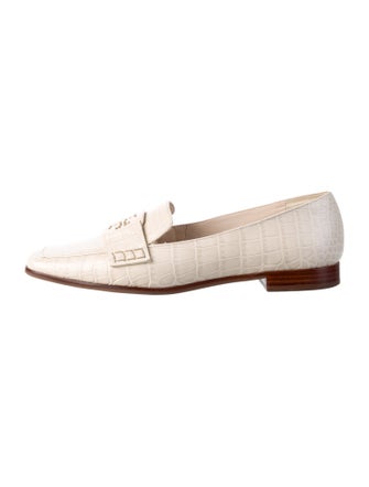 Tory Burch Embossed Leather Loafers