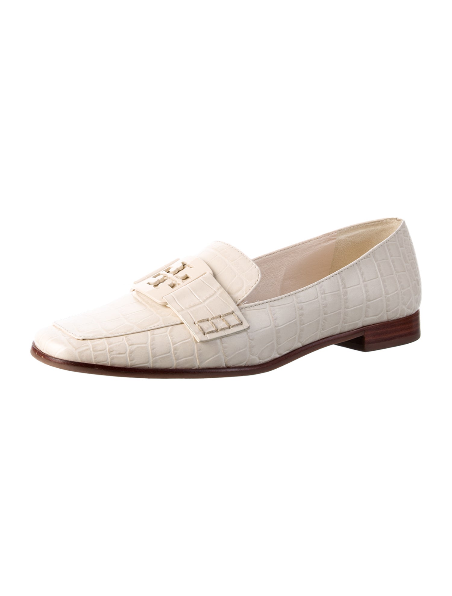 Tory Burch Embossed Leather Loafers