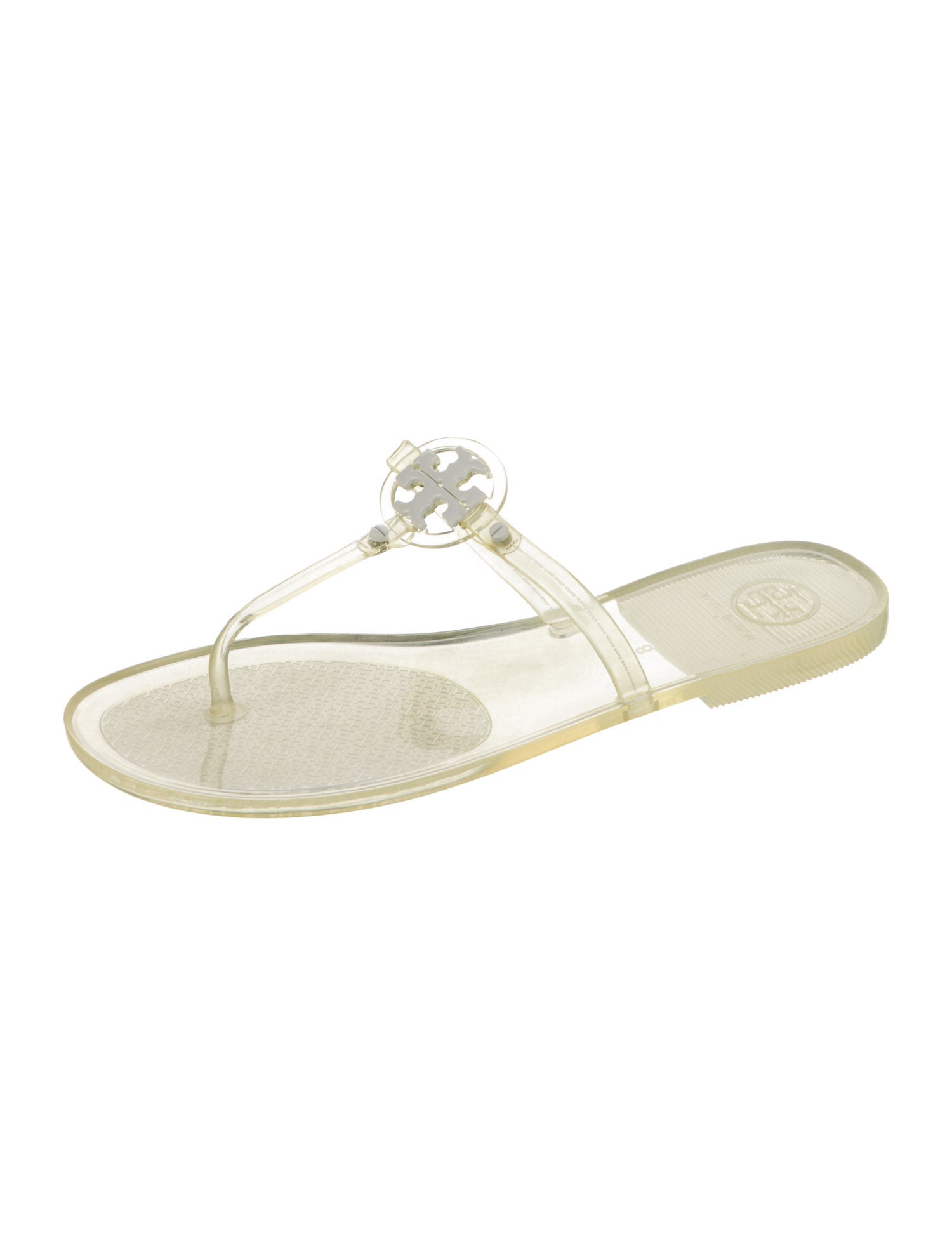 Tory Burch Rubber T-Strap Sandals