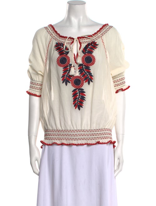 Tory Burch Printed Bateau Neckline Tunic