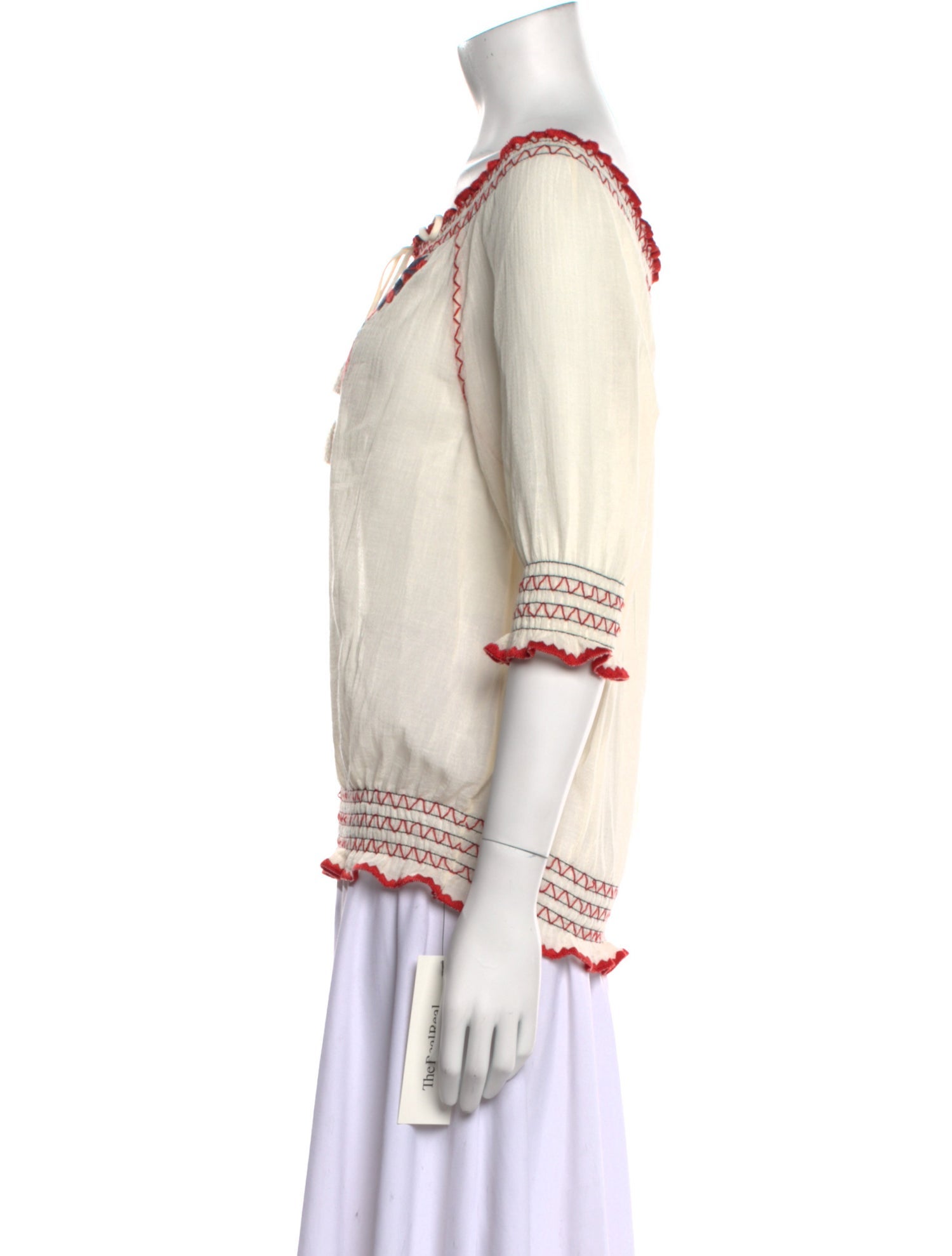 Tory Burch Printed Bateau Neckline Tunic