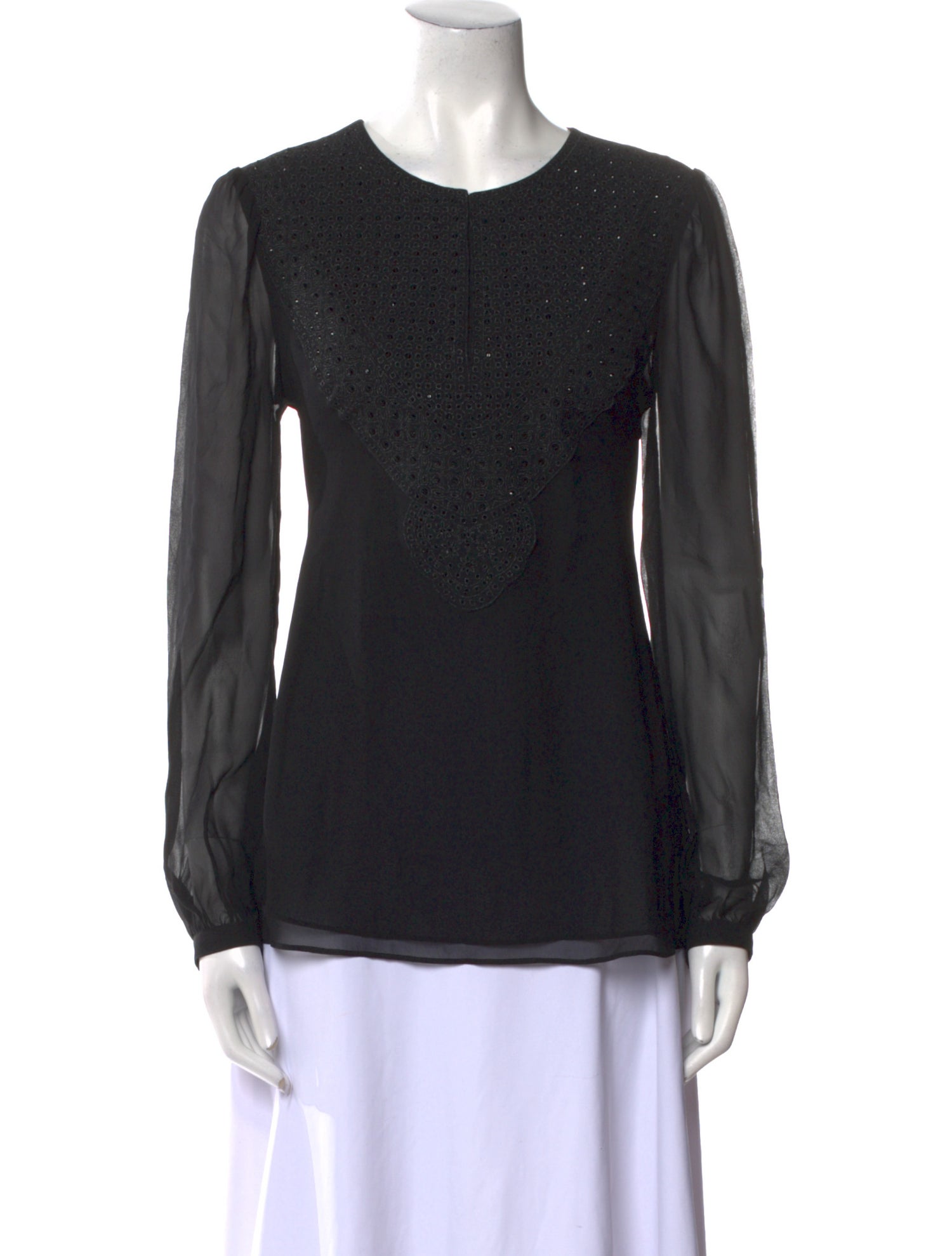 Tory Burch Silk Crew Neck Top