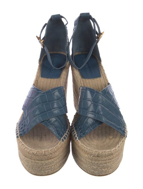 Tory Burch Embossed Leather Espadrilles w/ Tags