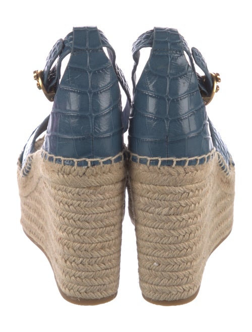 Tory Burch Embossed Leather Espadrilles w/ Tags